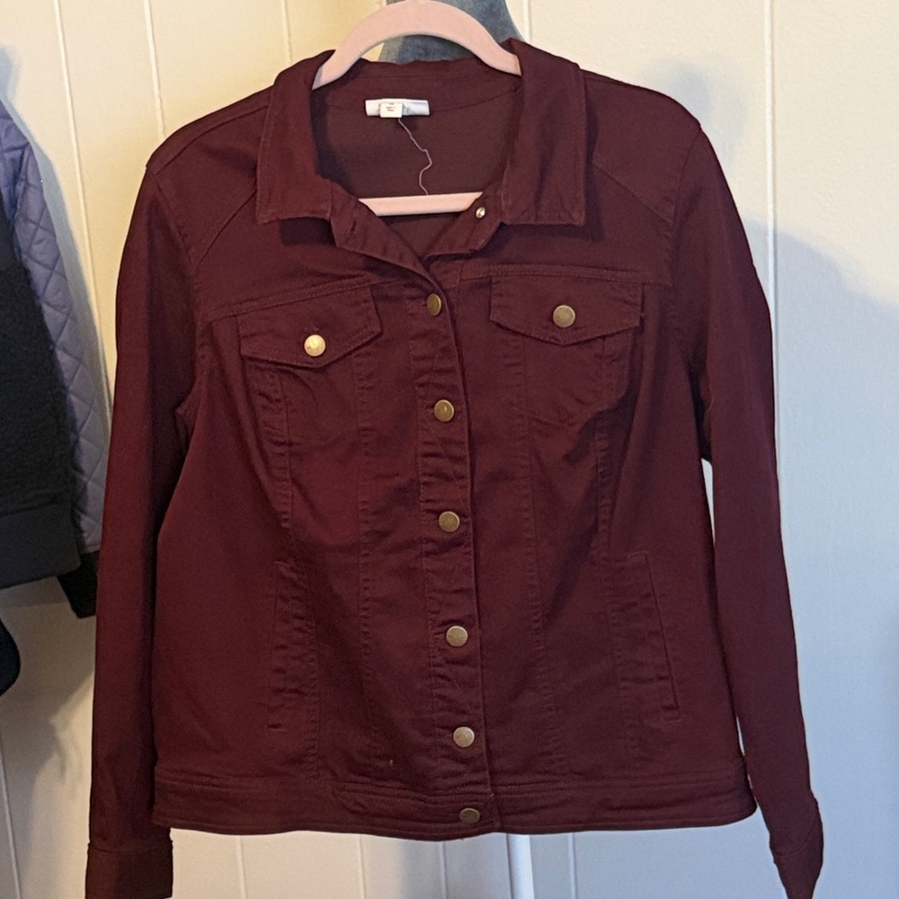 Westport Women's Burgundy Denim Jacket